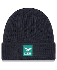 New Era Men's Charcoal Philadelphia Eagles 2025 Sideline Cold Weather Throwback Cuffed Knit Hat
