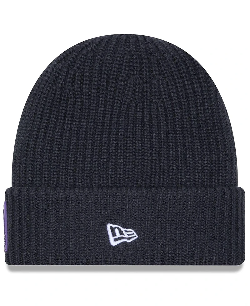 New Era Men's Charcoal Minnesota Vikings 2025 Sideline Cold Weather Cuffed Knit Hat