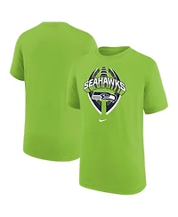 Nike Big Boys and Girls Neon Green Seattle Seahawks Icon Legend T-Shirt