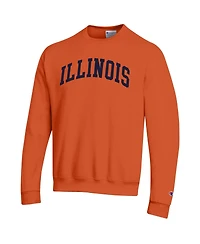 Champion Men's Orange Illinois Fighting Illini Basic Arch Fleece Pullover Sweatshirt
