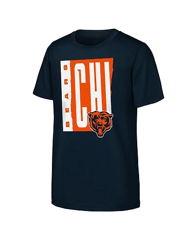 Outerstuff Big Boys and Girls Navy Chicago Bears Tear It Up T-Shirt
