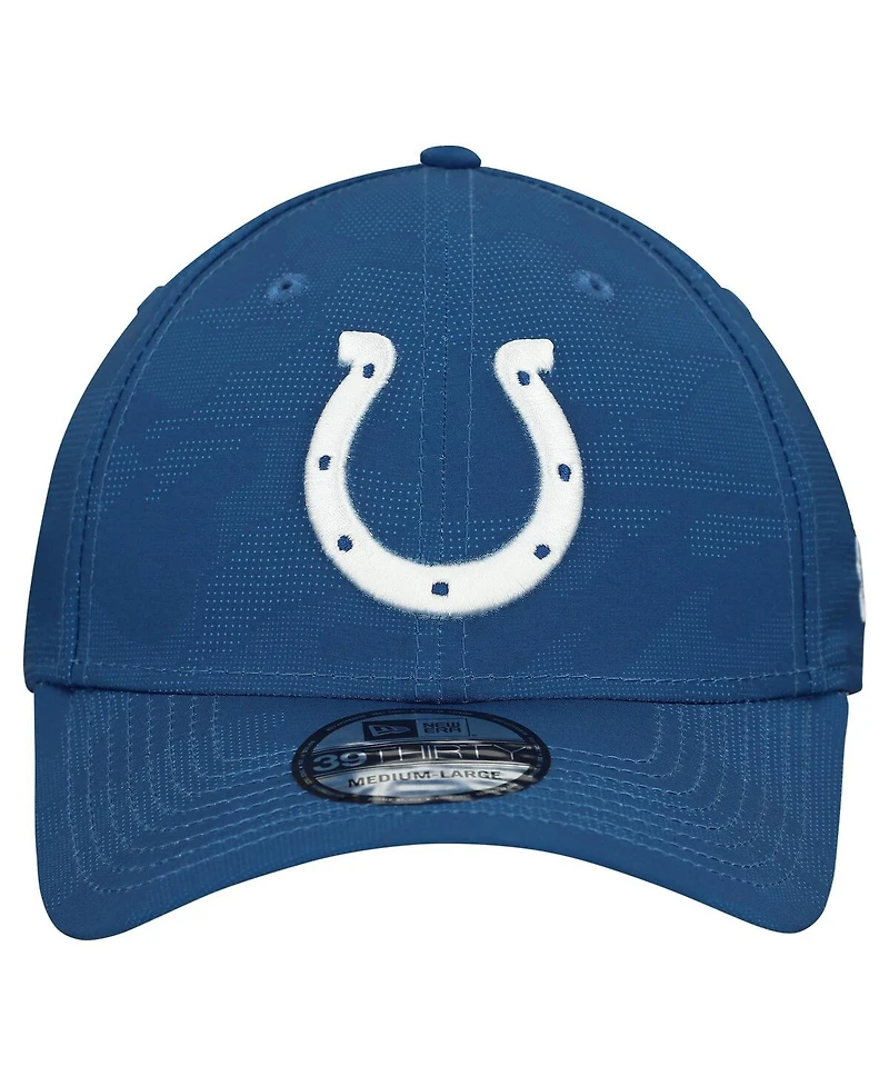 New Era Men's Royal Indianapolis Colts Tonal Camo 39THIRTY Stretch Fit Hat