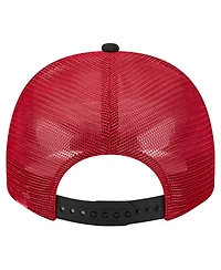 New Era Men's Cream/Scarlet San Francisco 49ers Banner A-Frame 9FIFTY Trucker Snapback Hat
