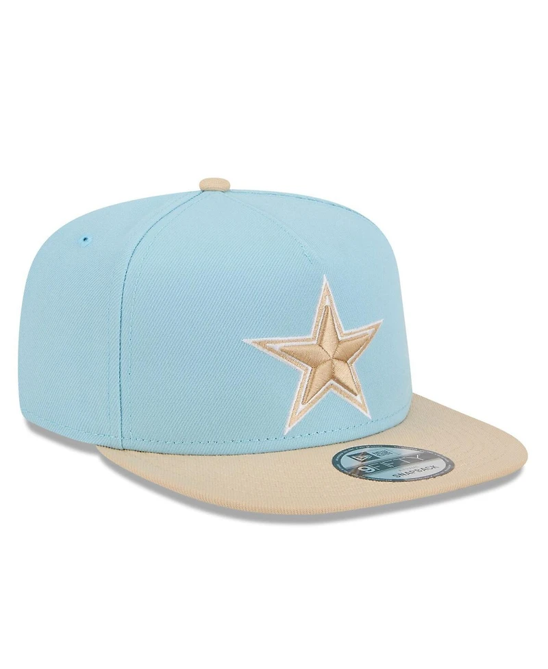 New Era Men's Light Blue/Brown Dallas Cowboys Two-Tone Color Pack A-Frame 9FIFTY Snapback Hat