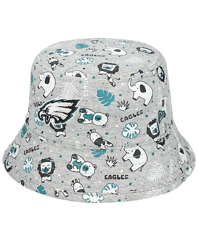 New Era Baby Boys and Girls Gray Philadelphia Eagles Animal Bucket Hat