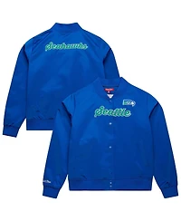 Mitchell & Ness Women's Royal Seattle Seahawks Full-Snap Satin Jacket