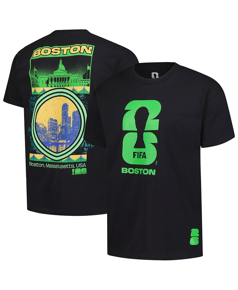 Outerstuff Men's Black 2026 Fifa World Cup Boston Host City Local Oversized T-Shirt