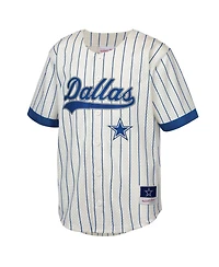 Mitchell & Ness Big Boys and Girls Emmitt Smith Cream Dallas Cowboys Retired Player Name Number Baseball Jersey