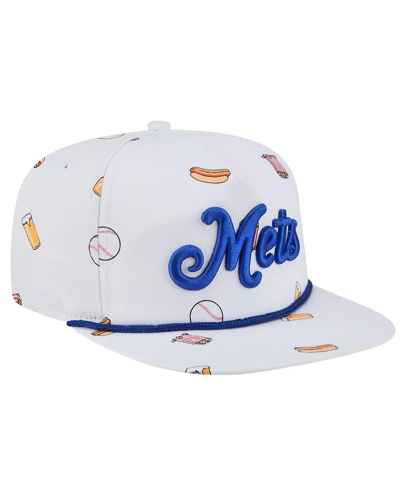 New Era Men's White New York Mets Team Cheer Rope 19TWENTY Adjustable Hat