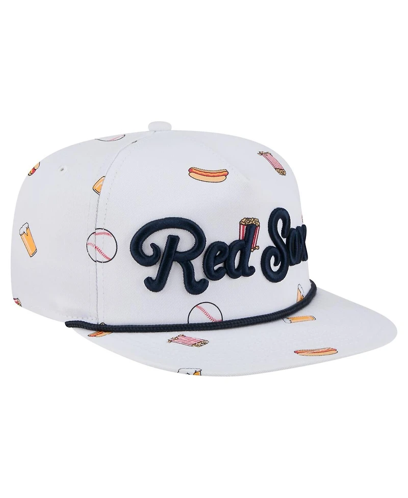 New Era Men's White Boston Red Sox Team Cheer Rope 19TWENTY Adjustable Hat