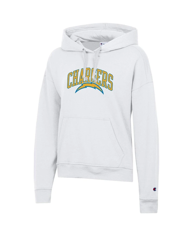 Champion Women's White Los Angeles Chargers Power Blend Hoodie