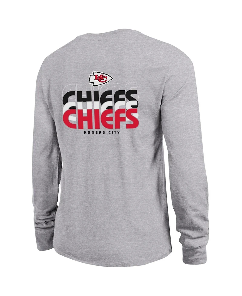 Champion Women's Gray Kansas City Chiefs Core Long-Sleeve T-Shirt