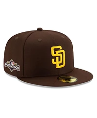 New Era Men's Brown San Diego Padres 2025 Mlb Postseason Side Patch 59FIFTY Fitted Hat