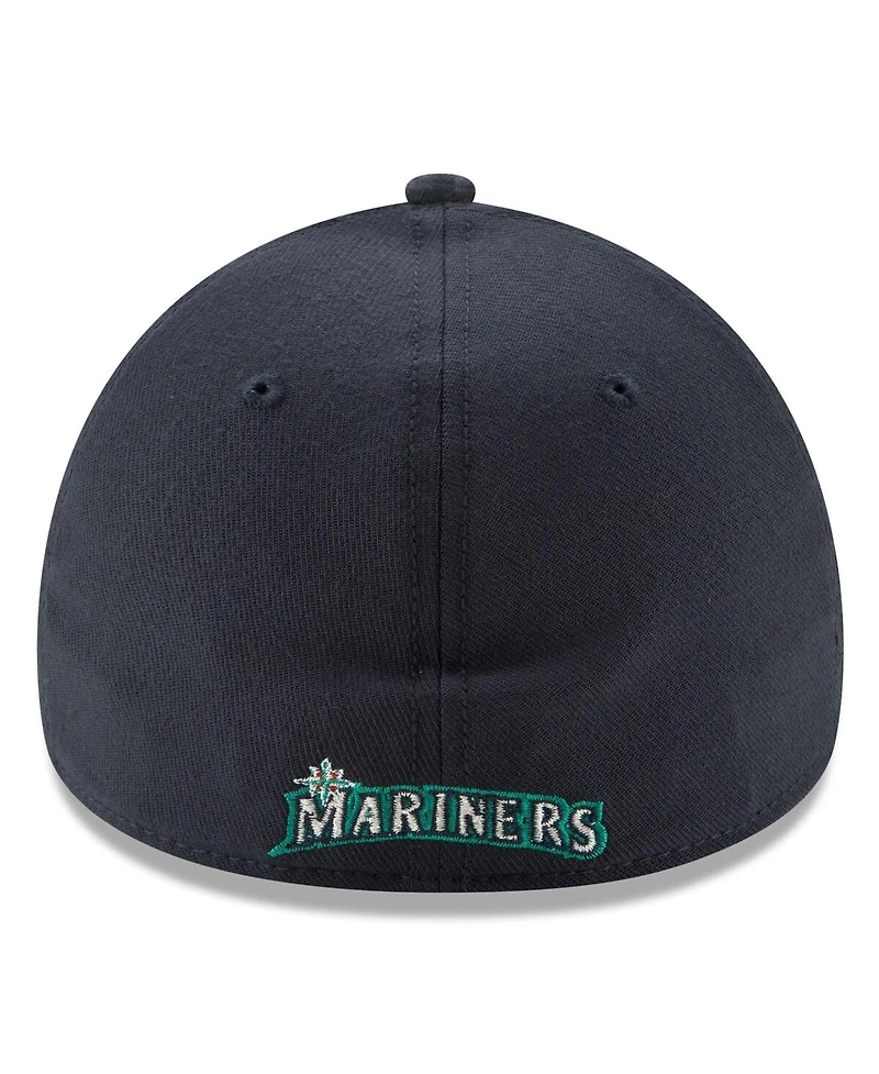 New Era Men's Navy Seattle Mariners 2025 Mlb Postseason Side Patch 39THIRTY Flex Hat