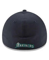 New Era Men's Navy Seattle Mariners 2025 Mlb Postseason Side Patch 39THIRTY Flex Hat
