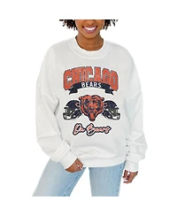 Gameday Couture Women's White Chicago Bears Passing Time Pullover Sweatshirt