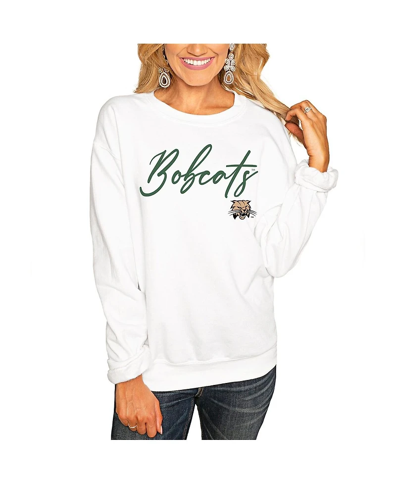 Gameday Couture Women's White Ohio Bobcats Win the Day Pullover Sweatshirt