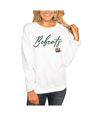 Gameday Couture Women's White Ohio Bobcats Win the Day Pullover Sweatshirt