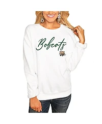 Gameday Couture Women's White Ohio Bobcats Win the Day Pullover Sweatshirt
