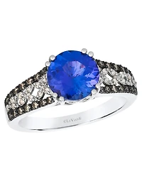 Le Vian Blue Tanzanite (1.90 ct. t.w.), Nude Diamond (.09 ct. t.w.) and Chocolate Diamond Ring (.15 ct. t.w.) in 14K Vanilla Gold