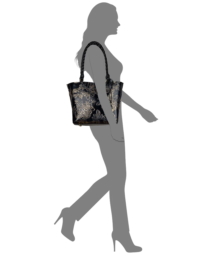 Patricia Nash Alexia Bark Leaves Textured Tote Bag, Macy's Exclusive