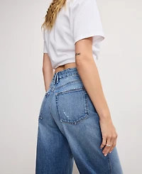 Good American Women's Wide Leg High-Rise Jeans, Regular and Plus