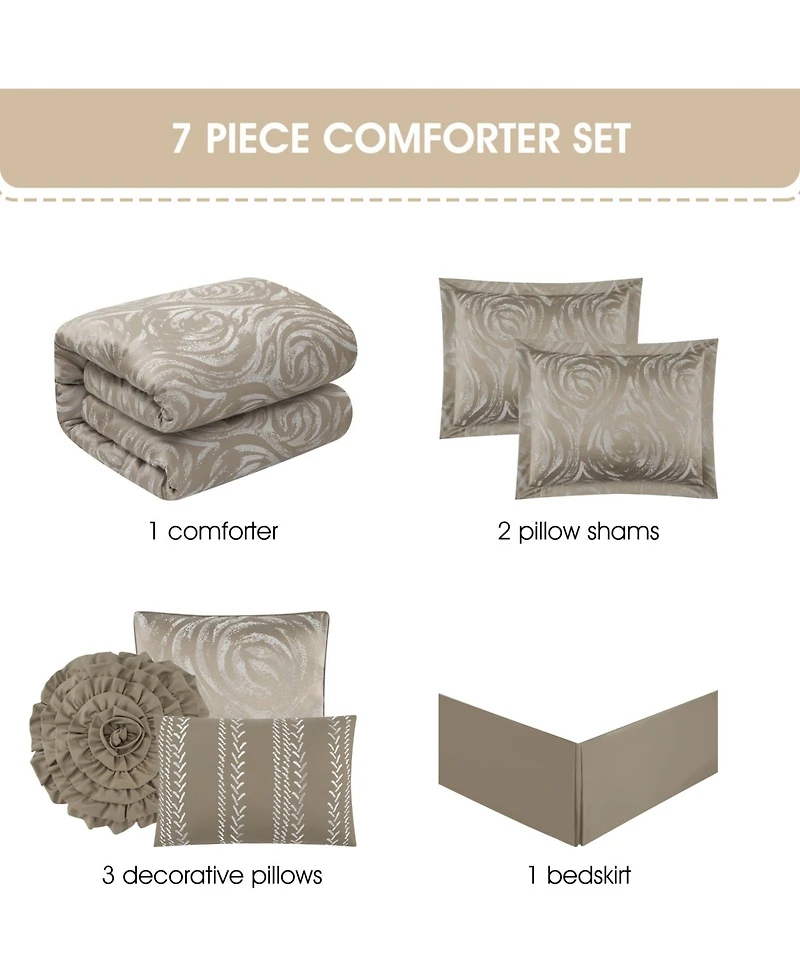 Stratford Park Alameda Floral 7-Pc. Comforter Set
