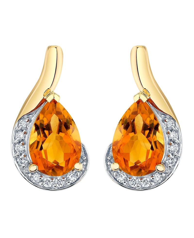 Macy's Citrine Drop Earrings (2-5/8 ct. t.w.) in 10K Yellow Gold