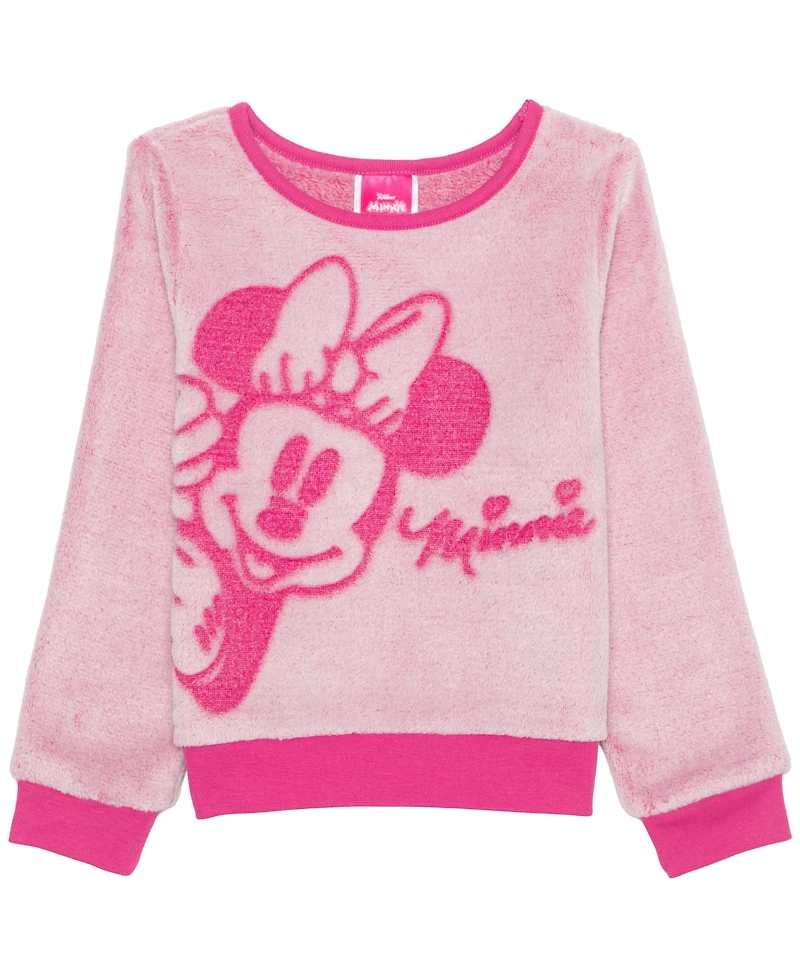 Disney Girls 2T-6X Minnie Mouse Printed Long-Sleeve Sweater