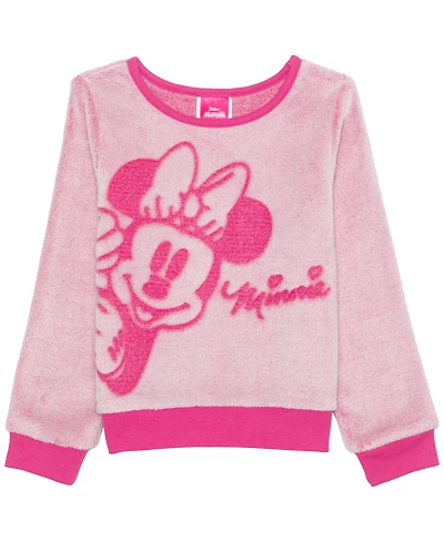 Disney Girls 2T-6X Minnie Mouse Printed Long-Sleeve Sweater