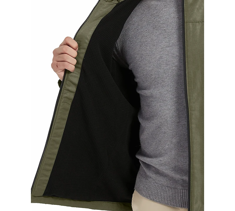 Hawke & Co. Men's Grid Fleece Lined Tri Climate Long-Sleeve Jacket