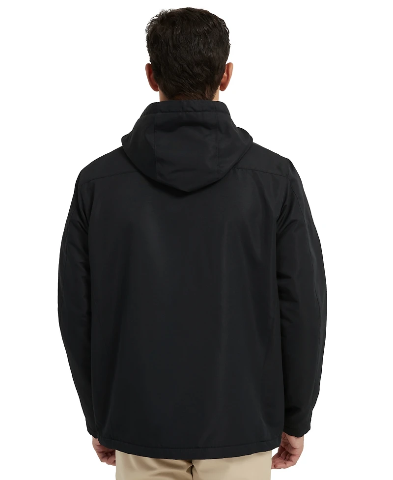 Hawke & Co. Men's Grid Fleece Lined Tri Climate Long-Sleeve Jacket