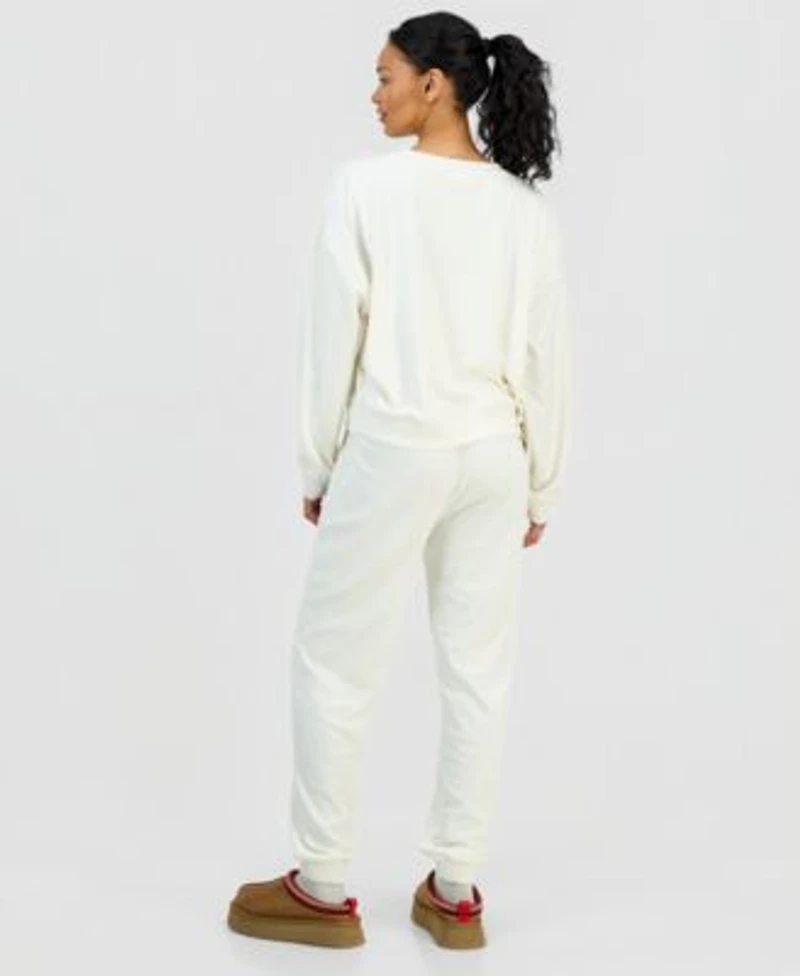 Grayson Threads The Label Juniors Snoopy Velour Sweatshirt Joggers