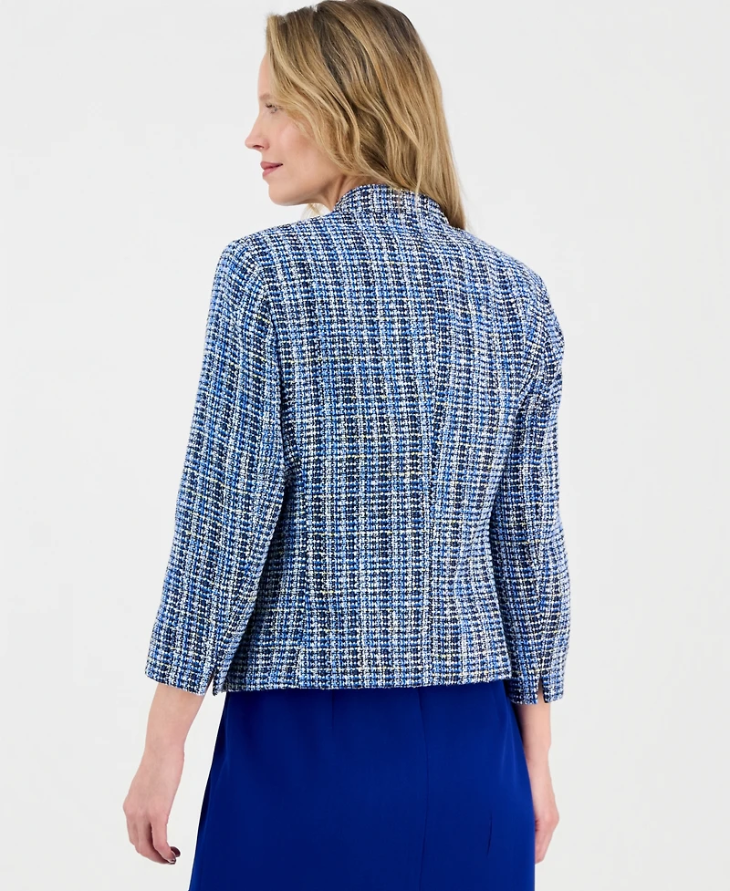 Kasper Women's Tweed Open-Front Cardigan Jacket, Regular & Petite