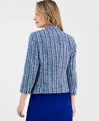 Kasper Women's Tweed Open-Front Cardigan Jacket, Regular & Petite