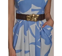 Donna Karan New York Women's Belted Sleeveless Sheath Dress