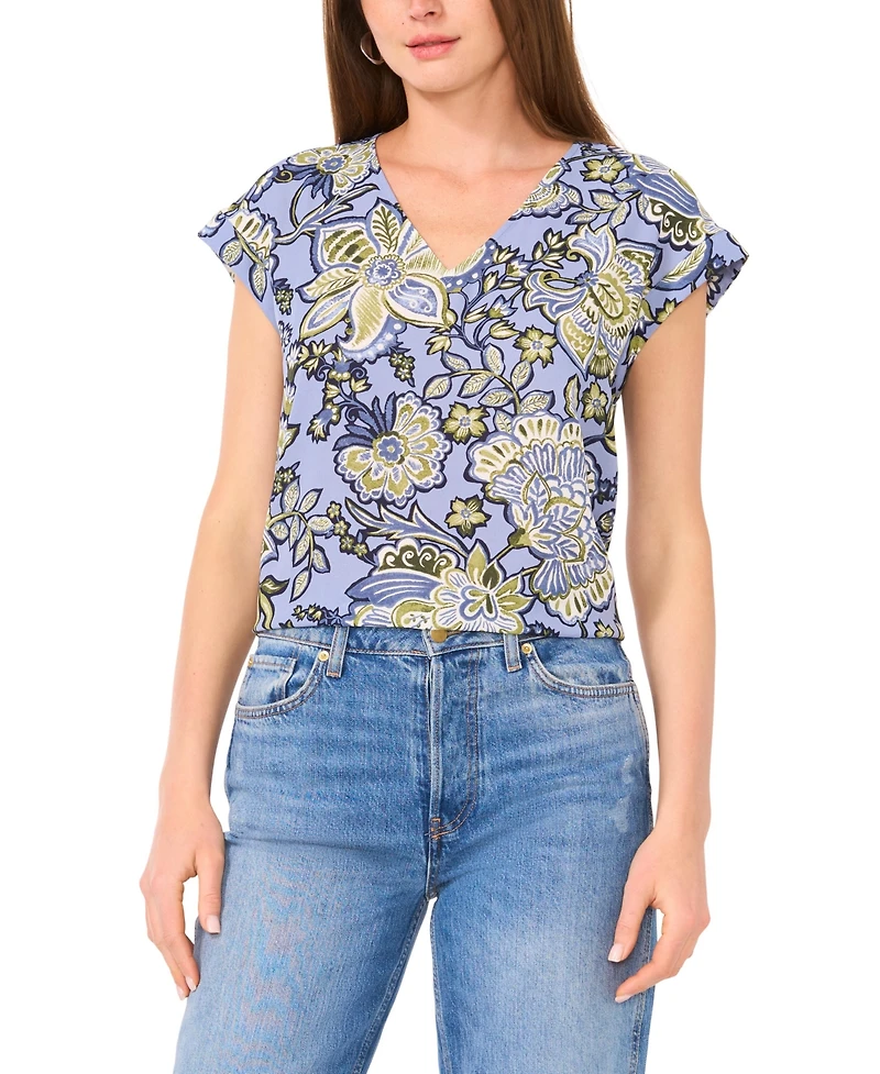 Vince Camuto Women's V-Neck Drop Shoulder Top