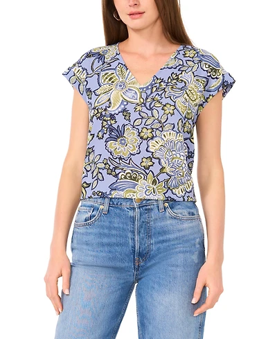 Vince Camuto Women's V-Neck Drop Shoulder Top