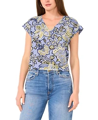 Vince Camuto Women's V-Neck Drop Shoulder Top