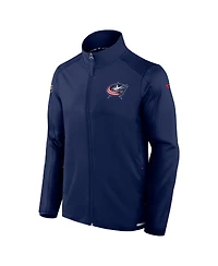 Fanatics Men's Navy Columbus Blue Jackets Authentic Pro Rink Fleece Full-Zip Jacket