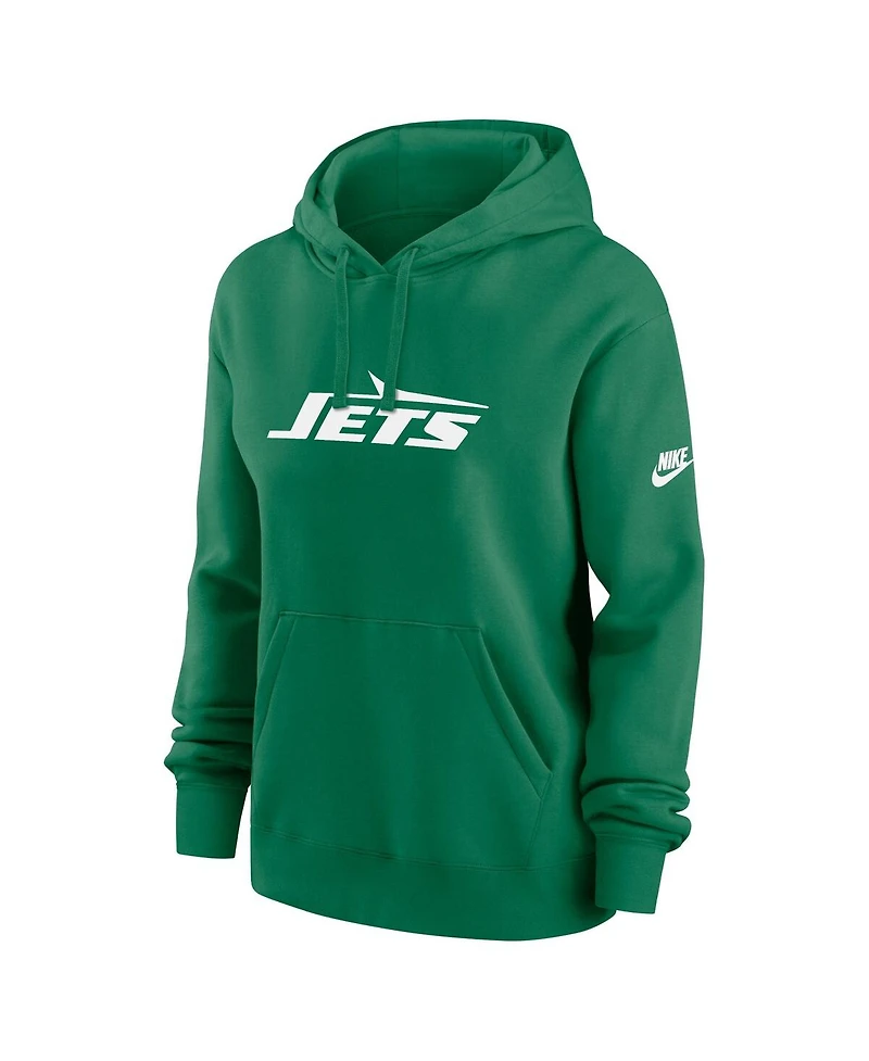 Nike Women's Green New York Jets Club Fleece Pullover Hoodie