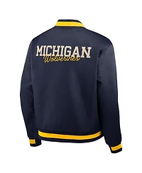 Nike Men's Navy Michigan Wolverines Legacy Full-Snap Bomber Jacket