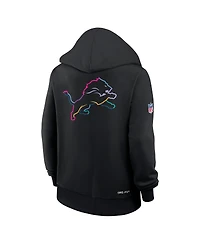Nike Women's Black Detroit Lions 2025 Nfl Crucial Catch Sideline Standard Issue Dri-fit Hoodie