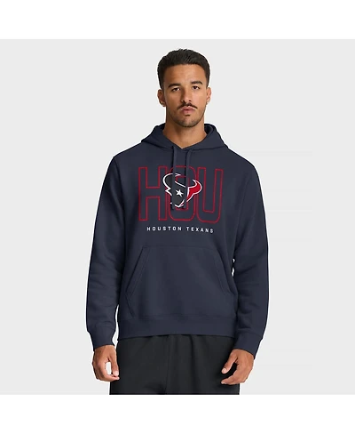 Nike Men's Navy Houston Texans Busted Play Club Fleece Pullover Hoodie