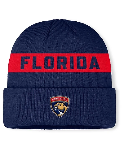 Fanatics Men's Navy Florida Panthers Authentic Pro Rink Cuffed Knit Hat