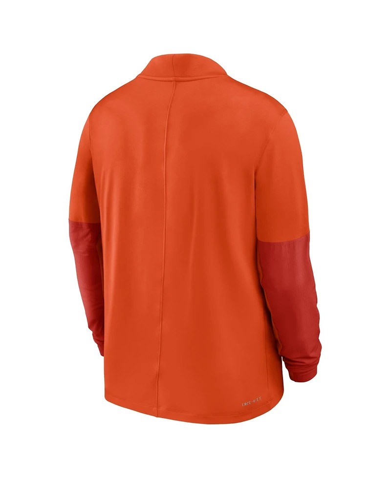 Nike Men's Orange Clemson Tigers One Goal Performance Half-Zip Pullover Sweatshirt