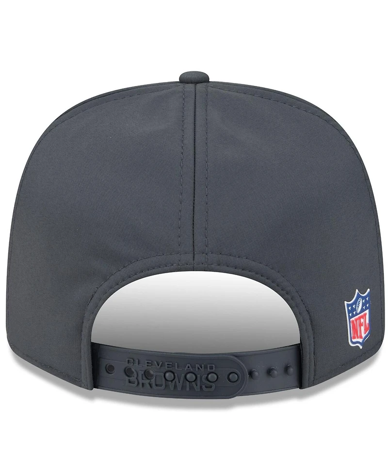 New Era Men's Charcoal Cleveland Browns 2025 Sideline Cold Weather 9SEVENTY Adjustable Hat