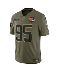 Nike Men's Myles Garrett Olive Cleveland Browns 2025 Salute to Service Limited Jersey