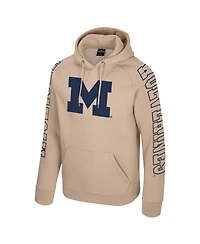 Colosseum Men's Tan Michigan Wolverines Big Break Raglan Hoodie