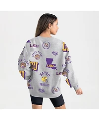 Gameday Couture Women's Gray Lsu Tigers Always on Repeat Fleece Sweatshirt